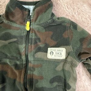 Carter's Green Camouflage Fleece Jacket